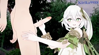 Nahida and Yoimiya intense sex&period; - Genshin Impact Hentai